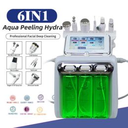 6 In 1 Hydra Dermabrasion Machine Oxygen Jet Peeling Ultrasonic Rf Skin Scrubber Cold Hammer Face Lift Facial Deep Cleansing548