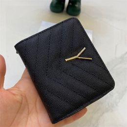 Woman Mens Wallets card holder designer wallet luxury holders lady purses handbag Real Leather Zipper Pouch 5A 2024