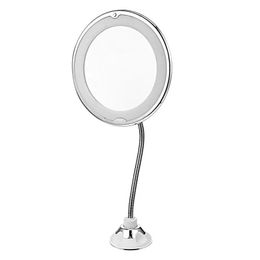 Mirrors Tabletop Makeup Mirror 10x Magnifying Mirror with Led Light and Suction Cup Magnifying Cosmetic Mirror Bathroom Mirror