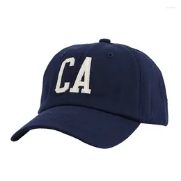 Ball Caps Women's Cotton Dad Hat Men Baseball Unstructured Embroidered Texts CA Navy Blue Tan Beige Black Red Lavender