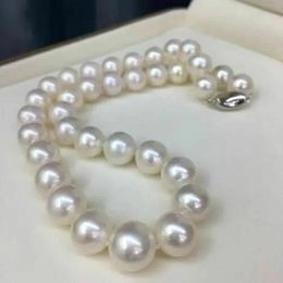 Necklaces Gorgeous AAAA 109mm South China Sea White Natural Pearl Necklace 18 inches