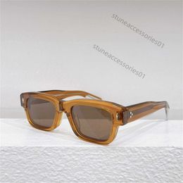 Sunglasses Top Quality JEFFS JACQue Retro Vintage Rectangular Acetate Frame for Men Designer Marie Women Mage Optical