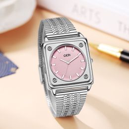 Women luxury simple exquisite high appearance level steel belt square plate waterproof quartz watch montre de luxe gifts