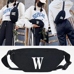 Waist Bags Bag Men And Women Convenient Crossbody White Letter W Print Casual Shoulder Functional Chest Mobile Phone