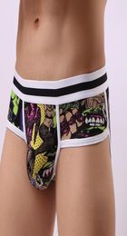 3pcs Lot Printed Sexy Underwear Men Briefs Cotton Man Jock Strap Push Up Cuecas Shorts Gay Male Panty Underpant Low Rise Grea5104251