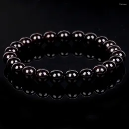 Strand 6/8mm Natural Stone Bracelet Dark Red Garnet Beads For Men Women Jewelry Gift Healing Energy