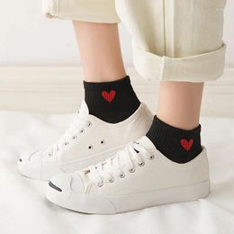 Women Socks Japan South Korea Love Women'S Invisible Spring And Summer Cotton Short Couple Fashion Cute College Style Sock