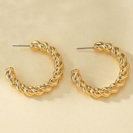 Stud Earrings Vintage Spiral Women Trend Fashion Geometric Jewellery Exaggerate Gold Colour Party Gifts Accessories RG0151