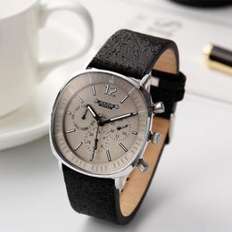 Sets Real Functions Japan Mov't Men's Watch Fashion Hours Bracelet Real Leather Business School Boy's Birthday Gift Julius Box