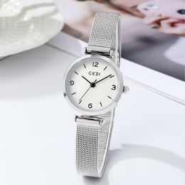 Women simple stainless steel mesh with stylish casual waterproof quartz watch montre de luxe gifts A6