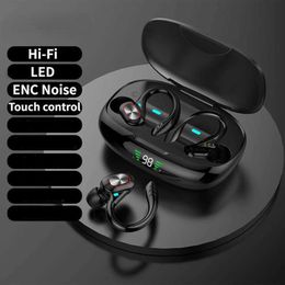 Cell Phone Earphones In-Ear Bluetooth Headset Wireless Bluetooth Headset HiFi Stereo Music Rubber Earbuds ENC Noise Cancelling Sports Gaming Headset J240123