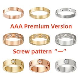 Rings AAA highend European and American pop Screw All Star Ring Fashion charm diamondencrusted bullet couple ring holiday gift