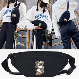 Waist Bags Outdoor Sports Bag Wither David Printing Chest Pack Close-Fitting Invisible Crossbody Fitness Shoulder Phone Women