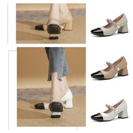 Designer Dress Shoes Slingback Luxury Mid Heel With Rhinestone Square Toe Sparkling Print Party Heels Slide 36-40