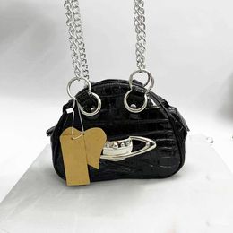 Niş Viviane Westwood Bag Timsah Punk Bowling Bag 2024 Yeni Zincir Bir Omuz Crossbody Tasarımcısı Hobo Çantalar Lüks Çantalar 240123