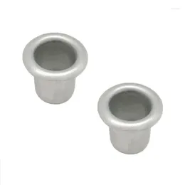 Candle Holders 20pcs Cups 16mm Rolled Edges Aluminium Holder Tapered Candlestick Jar Washed White Prevent Wax Dripping Decor Dinner SPA