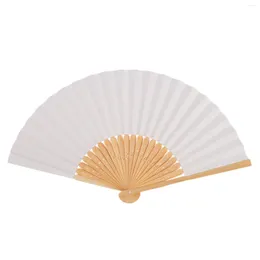 Decorative Figurines 30 PCS Folding Paper Hand Fan Custom Halloween Ladies Baby Shower Wedding Favours Gift Birthday Party Decoration(white)