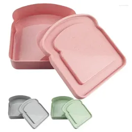 Dinnerware Toast Shape Storage Sandwich Containers Portable Lunch Box With Lid Bento Reusable Dishwasher Safe Adult Kids Boxes