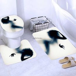 Shower Curtains Sexy Girl Shower Curtain With Waterproof Polyester Bath Woman Bathroom Curtain Set Decor Bath Mat Rug Non-slip Carpet