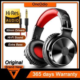 Headsets Oneodio Pro 10 Wired Studio Headphones Stereo Professional DJ Headphone with Mic Over Ear Monitor Earphones Bass Headsets J240123