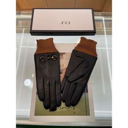 women Warm gloves Sheepskin gloves women's winter warm leather cashmere finger touch screen gloves winter gloves fitness motorcycle ZWCF OIQO