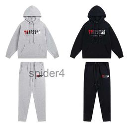 Designer Clothing Men's Sweatshirts Hoodie Trapstar Red Black Towel Embroidery Fashion Loose Casual Plush Hooded Sweater Set for Men Tracksuits P4GJ
