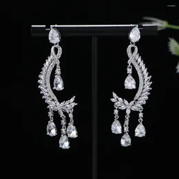Dangle Earrings Trendy Long Tassel Waterdrop Irregular Drops For Women Wedding Party Dubai Bridal Jewelry Femme Gift E1137