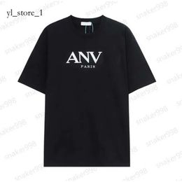 2024 Lanvins T-shirts Mens Women Designers Short Sleeves Fashion Summer Spring Casual Cotton Tees Italy Style Tops Black White Green Lanvin Letter T Shirt 2537
