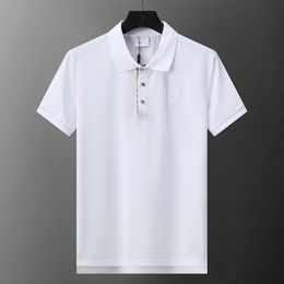 Designer polo camisas masculinas casual polo moda retalhos impressão carta de luxo t camisa alta rua dos homens street wear polos 888