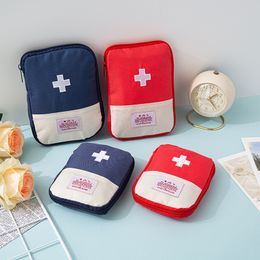 Travel Portable First Aid Bag Mini Portable Large Capacity Storage Pouch Bags Home Office Emergency Rescue Medical Storage Bag BH1658 FF