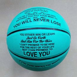 1 basketball gift carved for my son bring to my son's vocabulary basketball standard size 7 leather training ball 240124