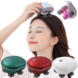 Electric Scalp Head Massager Red Light Therapy Antistress Relax Body Massage Remove Muscle Tension Tiredness Massageador Tool 240118