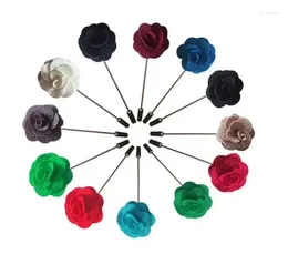 Decorative Flowers 100Pcs/Lot Handmade Guest Boutonniere Pins Silk Rose Artificial Groomsman Men Women Brooch Corsage Wedding Flower