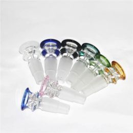 hookahs Smoking Thick Bowl Piece for Glass Bong Slides Funnel Bowls Pipes oil rigs pieces 14mm &18mm 2 in 1 LL