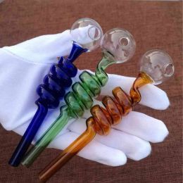 15cm Spoon Pipe Pyrex Glass Oil Burner Pipes 9 Colors Glass Oil Burner Pipe Tobacco Pipes Smoking Accessories SW06 ZZ