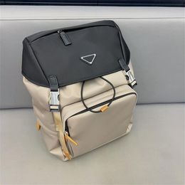 Mens Designer Backpack Women Double Shoulder Bags Nylon Schoolbags Travelling Climb Back Packs Triangle Handbags 2 Colors2783