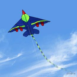 Kite Accessories YongJian High quality long tail aircraft kite flying toy nylon anti-fall fighter kite with handle line kite aircraft outdoor