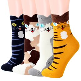 Autumn and Winter New Cat Cute Cotton Socks Casual Adult Socks Large Female9153356