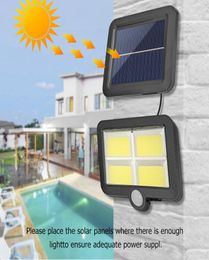 COB 100108120128LED Solar Wall Lamp Light Outdoor Garden Lights PIR Motion Sensor Spotlights Security Emergency6048751