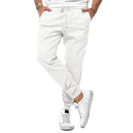 Men's Pants Trousers Holiday Daily Solid Colour Stretch Active Sweatpants Autumn Winter Breathable Casual Comfort Crop