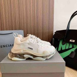 Designer Balencigs Fashion Casual Shoes Roller Skates Women's Paris Daddy Air Cushion Thick Bottom Inner Heightening Family Are Poisoned Fir KZBP
