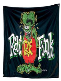 RAT FINK flags Customised flags with four metal grommets 100D polyester custom decoration banners3488408