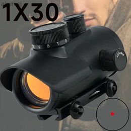 Telescopes Tactical 1x30 Red Green Dot Telescope Collimator Sight Rifle Scope Hunting Reflex Sight Riflescope Fit Airsoft Rifle15-20mm Rail YQ240124