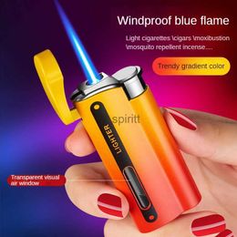 Lighters Butane Lighter Gas Lighters Torch Cigarette Smoking Accessories Windproof Unusual Gifts For Men Free Shipping Inflatable Refill YQ240124