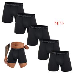 5pcs Pack 2023 Men Panties Polyester Underwear Male Brand Boxer And Underpants For Homme Lot Luxury Set Sexy Shorts Gift Slip 240118