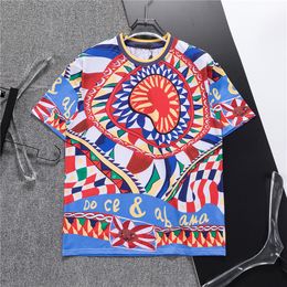 European and American Designers Men's T-shirt Old Buddha Little Monster Short Sleeve 2023 Spring/Summer New Product Hot Diamond Solid Round Neck Pure Cotton M-3XL