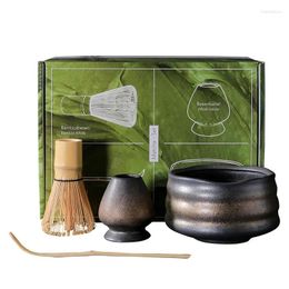 Teaware Sets Clean Tool Japanese Matcha Stand Gift Bowl Set Traditional Whisk Easy Tea Handmade Home Accessorie 4-7pcs/set Ceremony Scoop