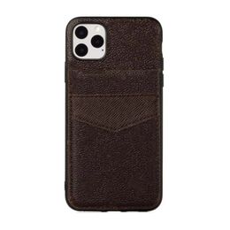 iPhone 15 14 Pro Max Designer Phone Case for Apple 13 12 11 8 Samsung Galaxy S24 S23 Note 20 Ultra Luxury PU Leather Card Holder Pocket Floral Print Back Cover Brown Flower