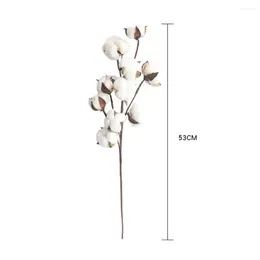 Decorative Flowers Fashion Decorating Non-fading Lightweight Stage Artificial Plant Floral Branch Simulation Cotton Flower Comfortable