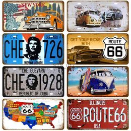 Metal Painting Poster WIFI Toile Smile Welcome Licence Plate Tin Sign Vintage Road Gas Metal Sign Painting Plaques Store Wall Decor Restrooms